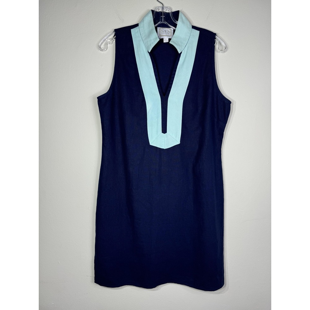 Sail To Sable Dress Womens‎ Medium Sleeveless Tunic Mod Preppy Chic